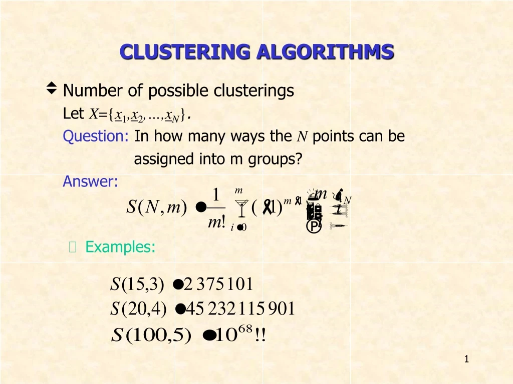 clustering algorithms