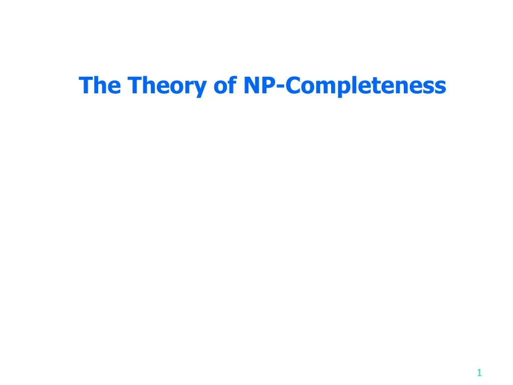 the theory of np completeness