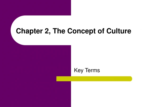 Chapter 2, The Concept of Culture