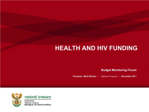 HEALTH AND HIV FUNDING