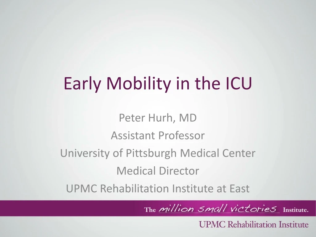 early mobility in the icu