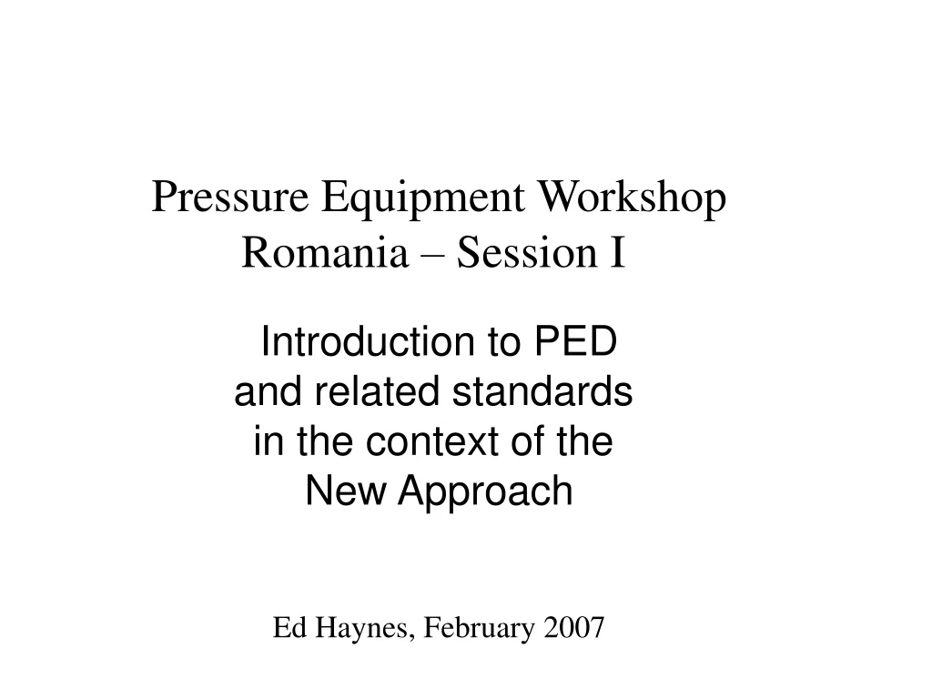 pressure equipment workshop romania session