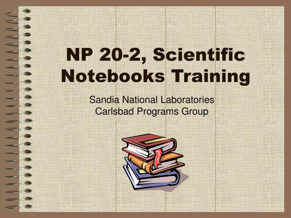 np 20 2 scientific notebooks training