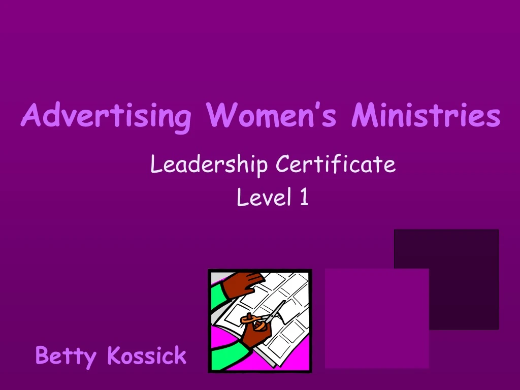 advertising women s ministries