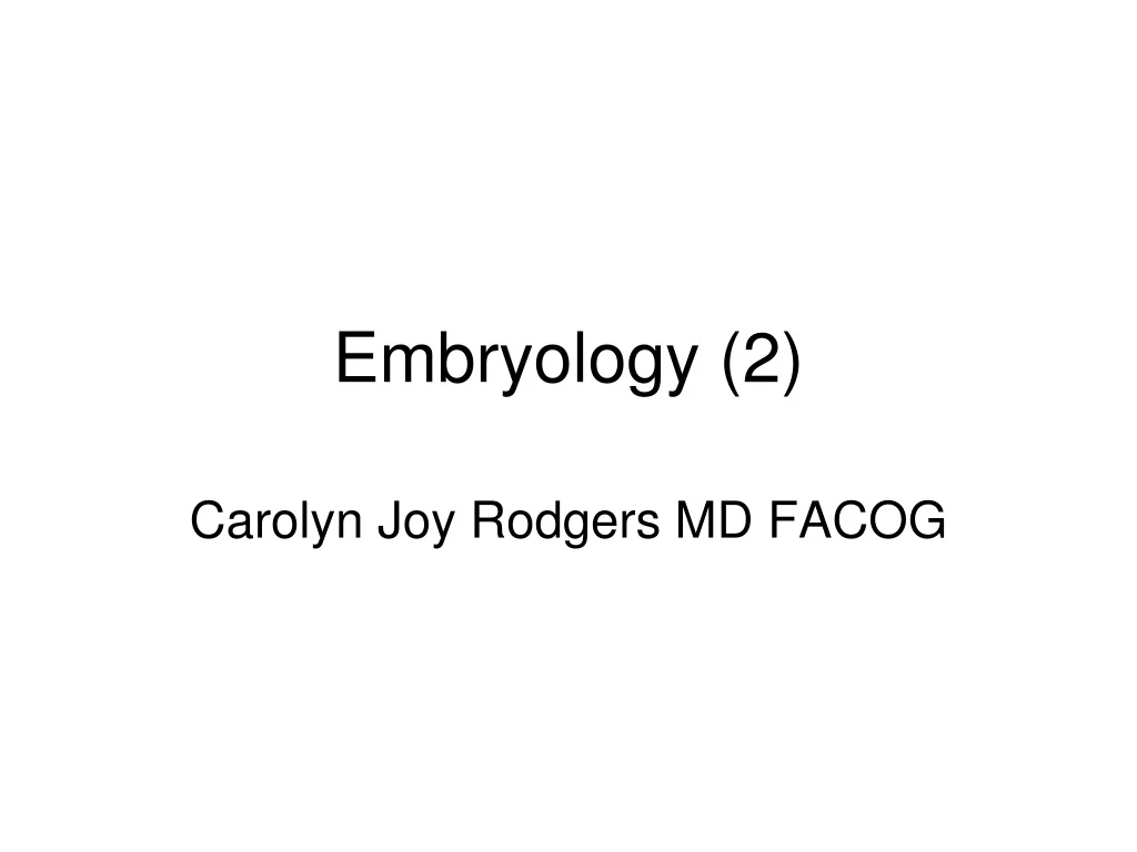 embryology 2