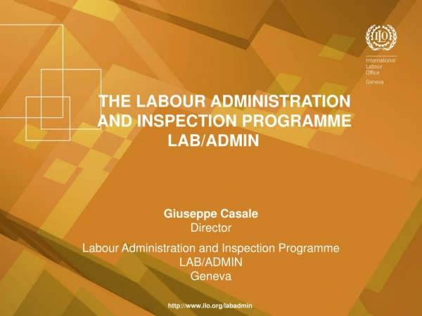 THE LABOUR ADMINISTRATION       AND INSPECTION PROGRAMME  LAB/ADMIN