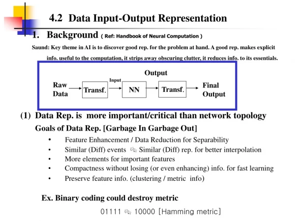 Data Input-Output Representation