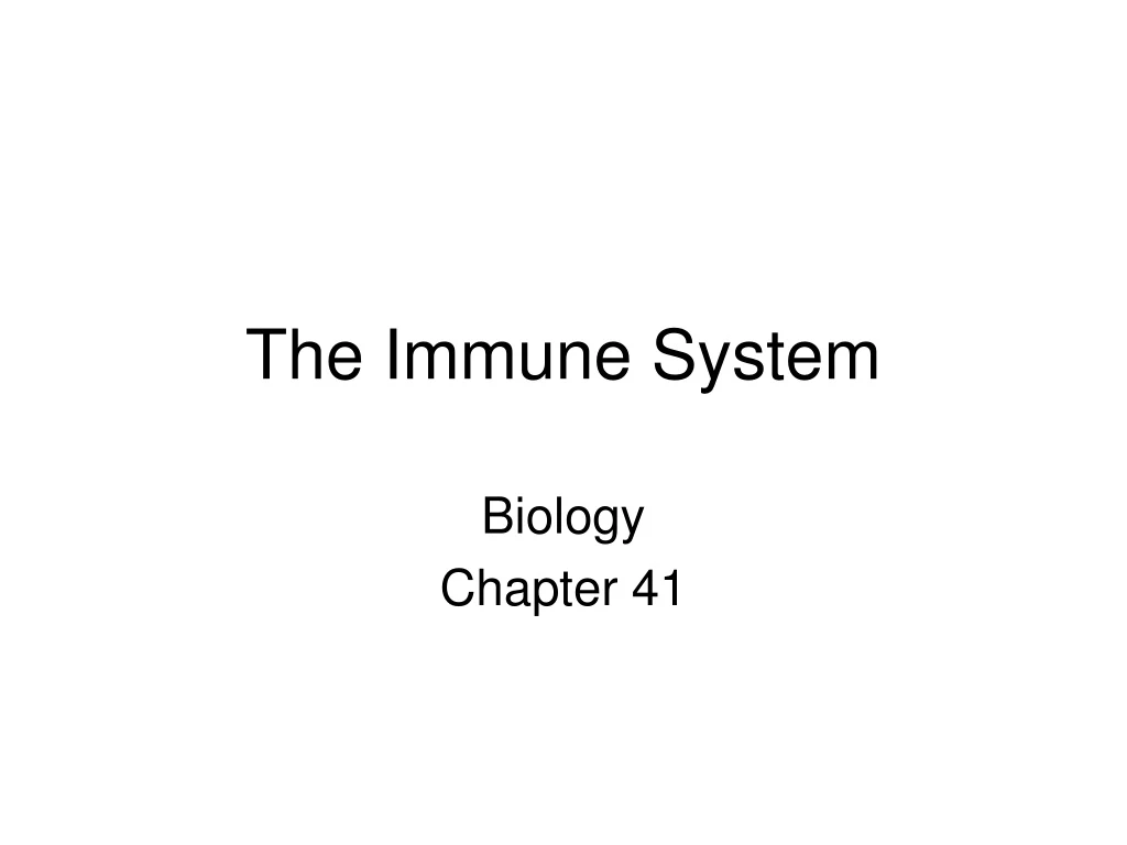 the immune system