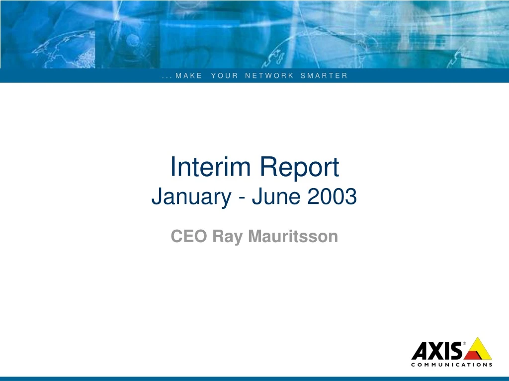 interim report january june 2003