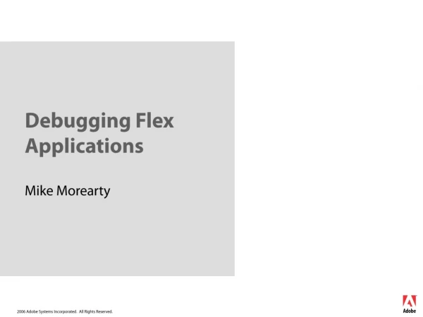 Debugging Flex Applications