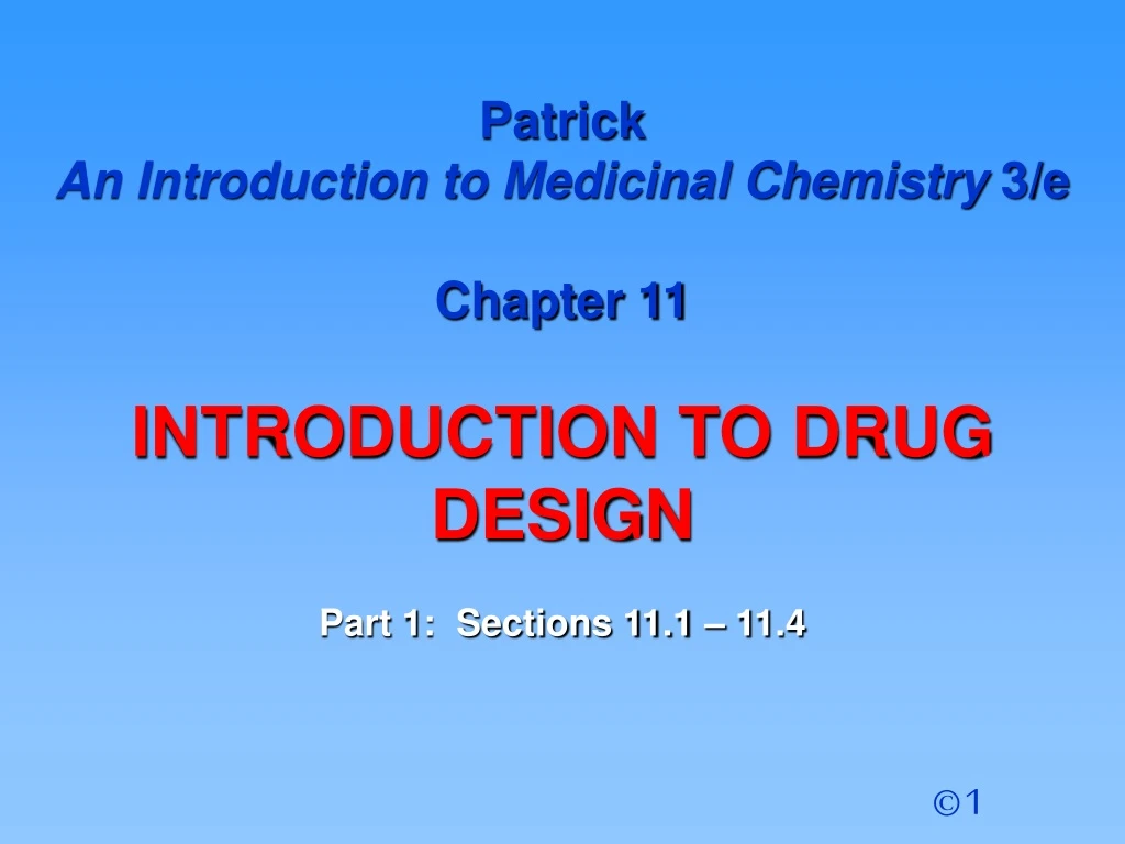 patrick an introduction to medicinal chemistry