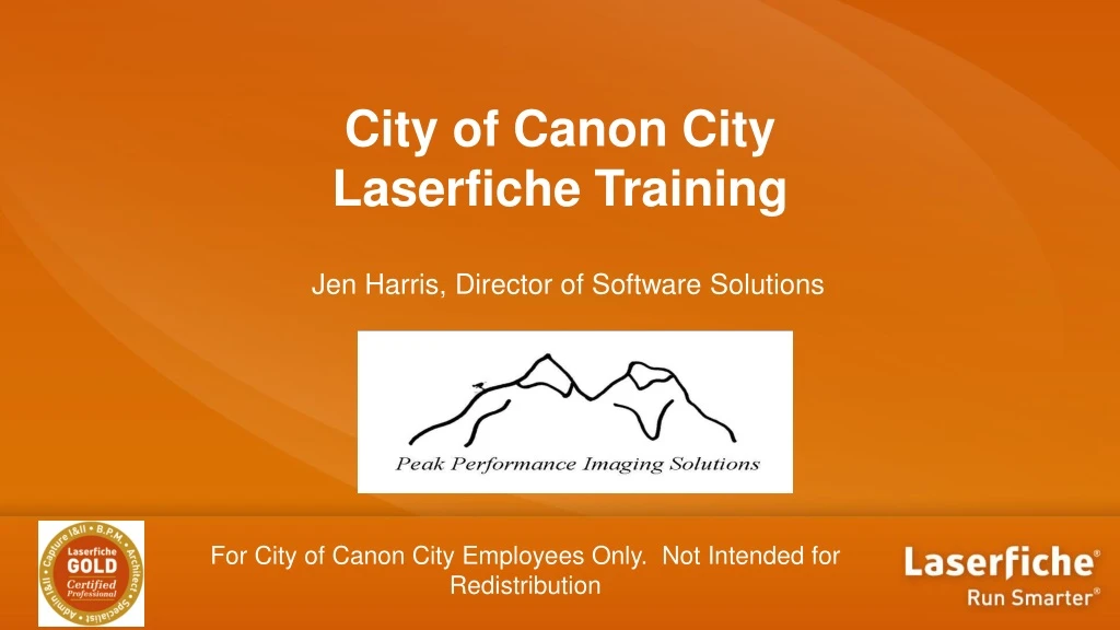 city of canon city laserfiche training