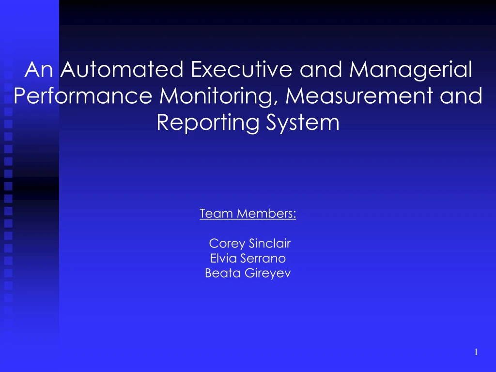 an automated executive and managerial performance