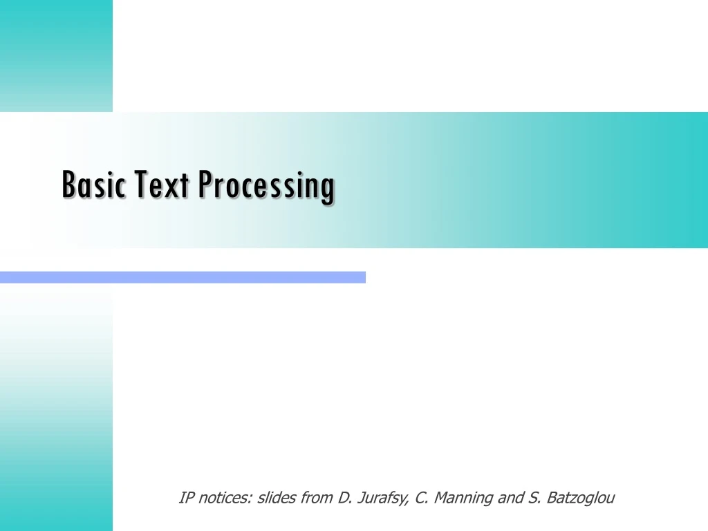 basic text processing