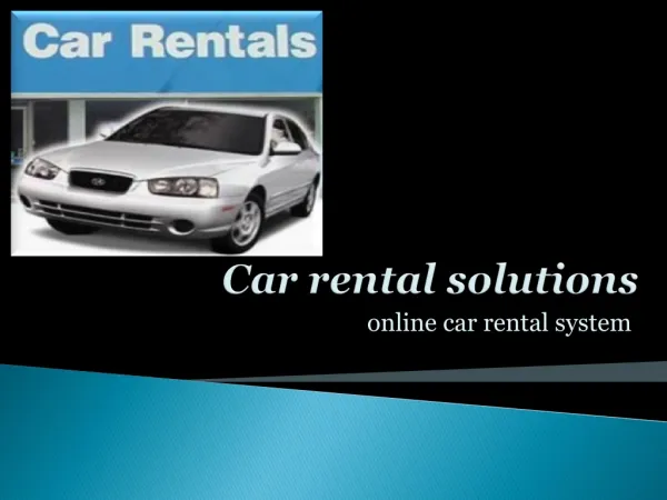 Car hire system