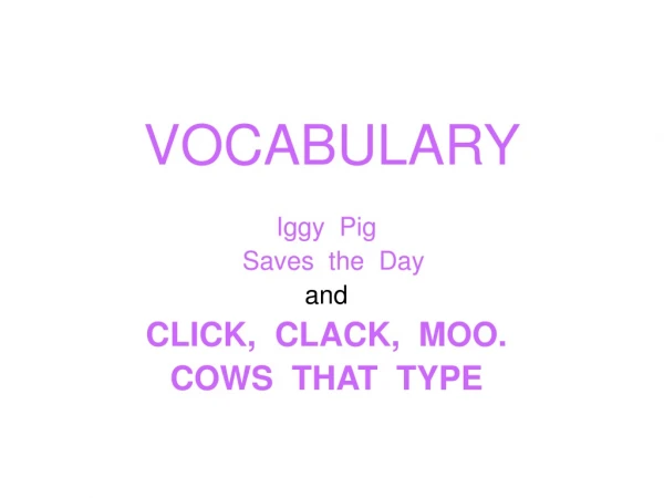 VOCABULARY