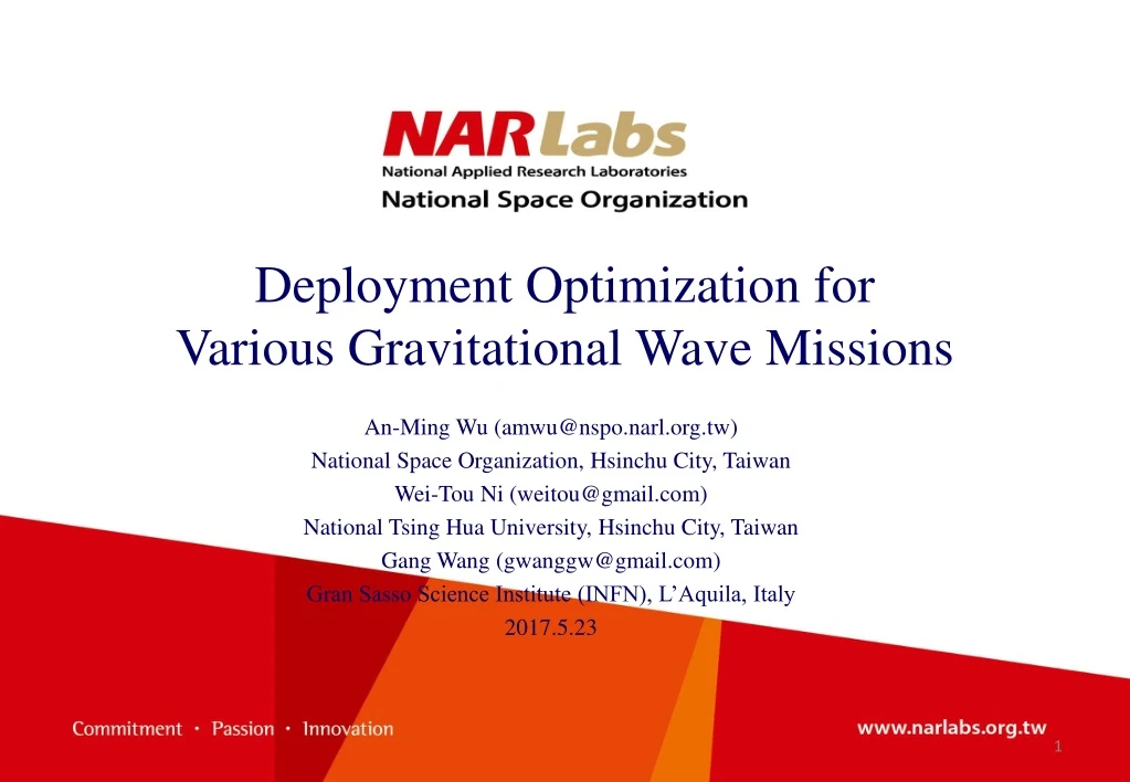 deployment optimization for various gravitational wave missions