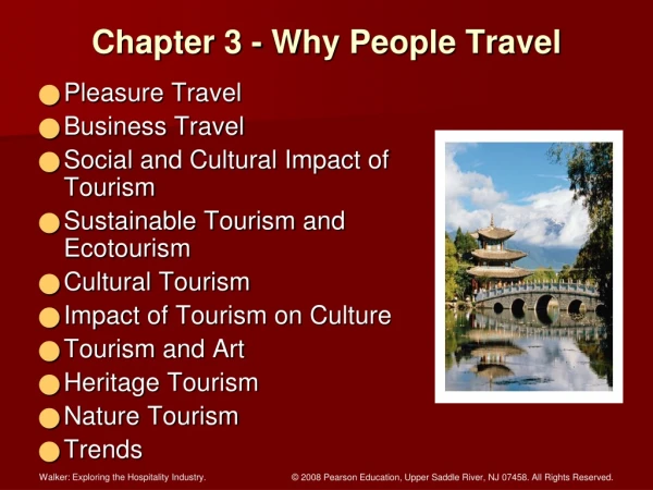 Chapter 3 - Why People Travel
