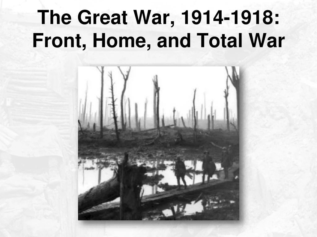 the great war 1914 1918 front home and total war