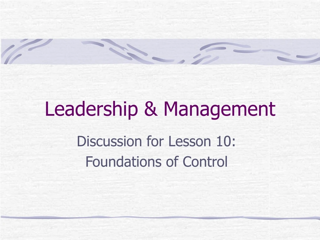 leadership management