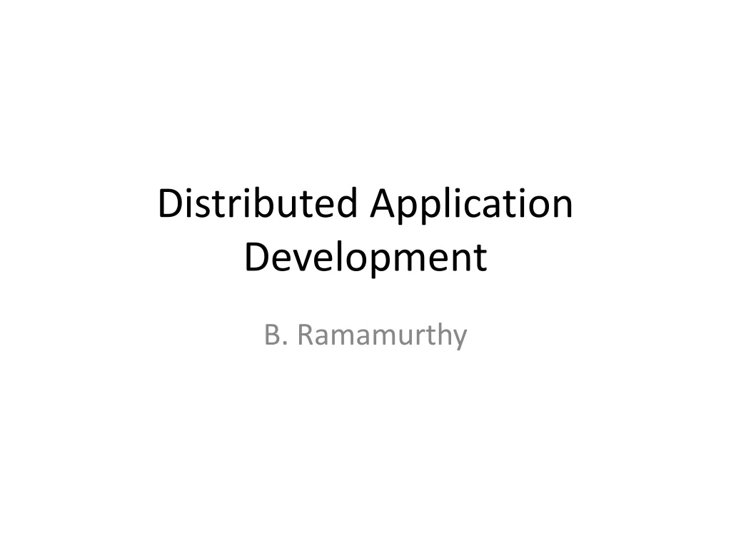 distributed application development