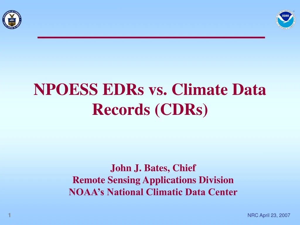 npoess edrs vs climate data records cdrs