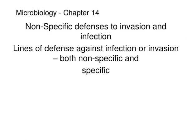 Microbiology - Chapter 14