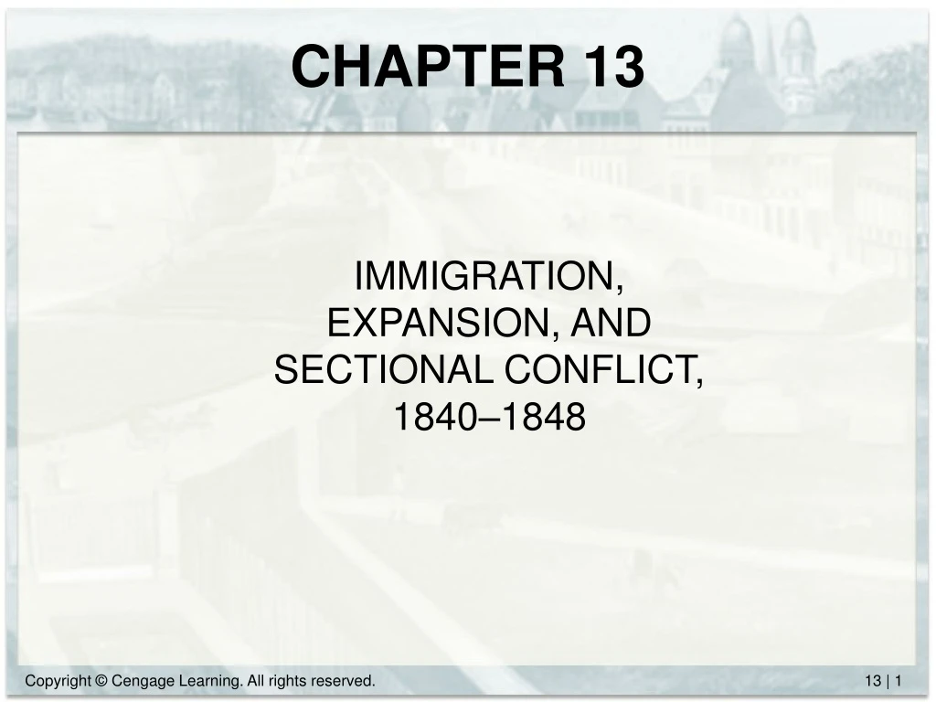 immigration expansion and sectional conflict 1840 1848