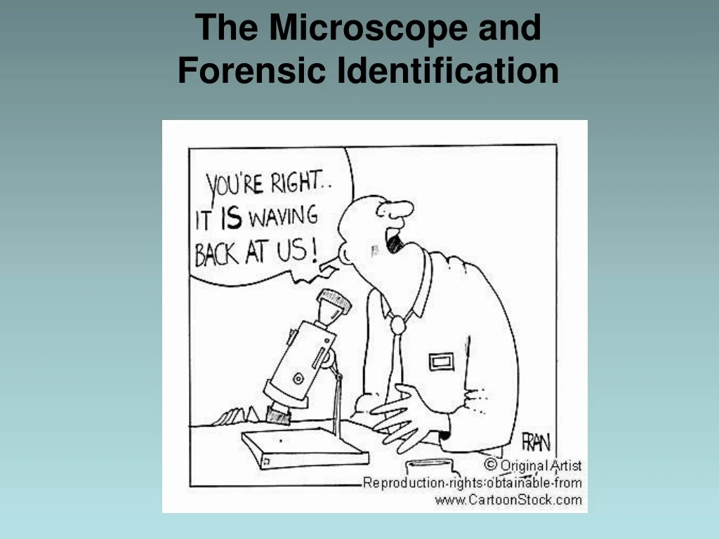 the microscope and forensic identification