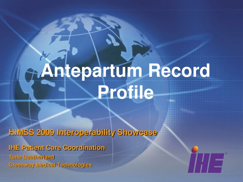 antepartum record profile