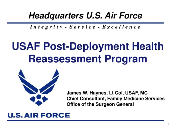 USAF Post-Deployment Health Reassessment Program