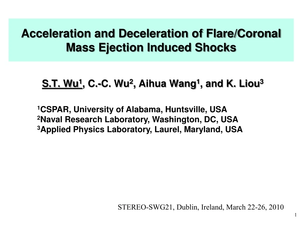 acceleration and deceleration of flare coronal mass ejection induced shocks