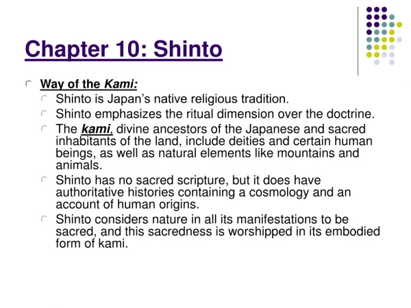 Chapter 10: Shinto