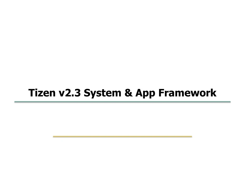tizen v2 3 system app framework