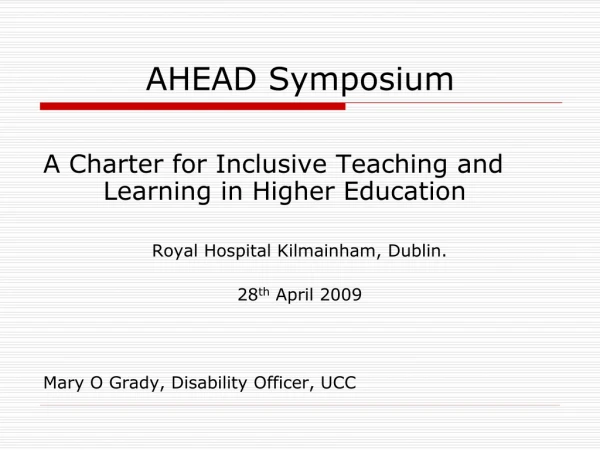 AHEAD Symposium