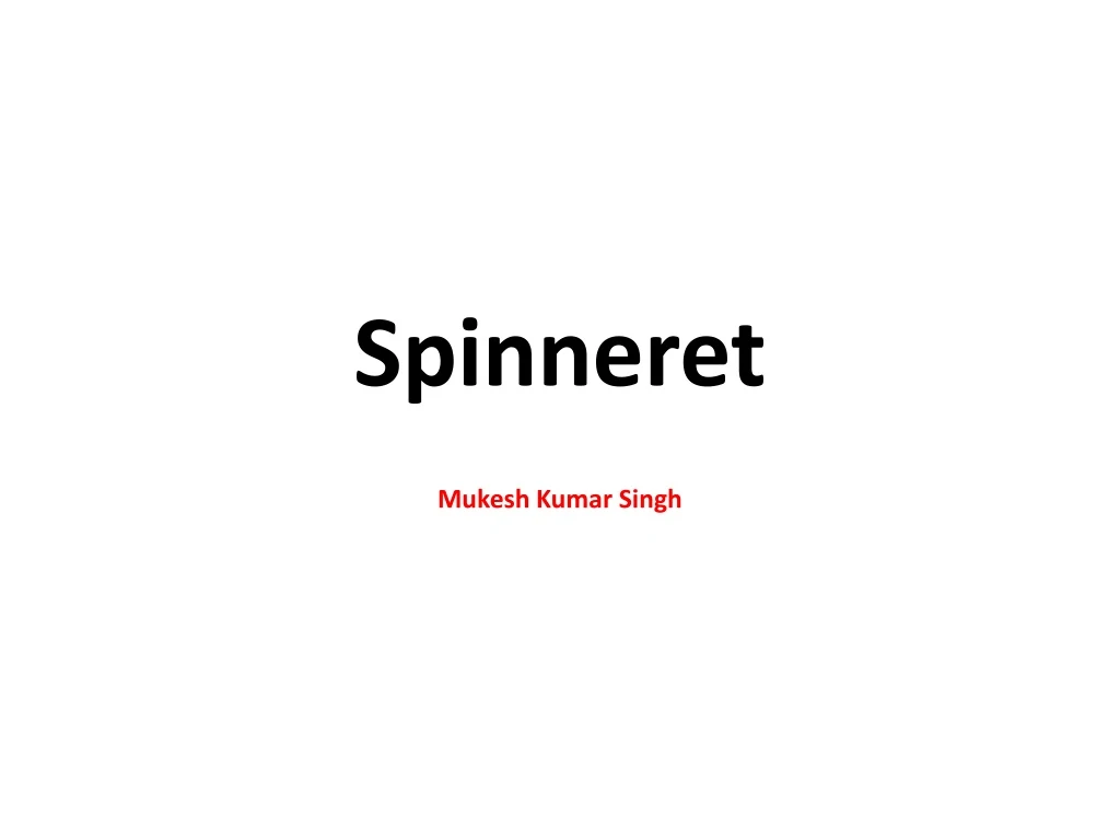 spinneret