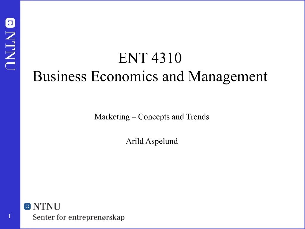 ent 4310 business economics and management