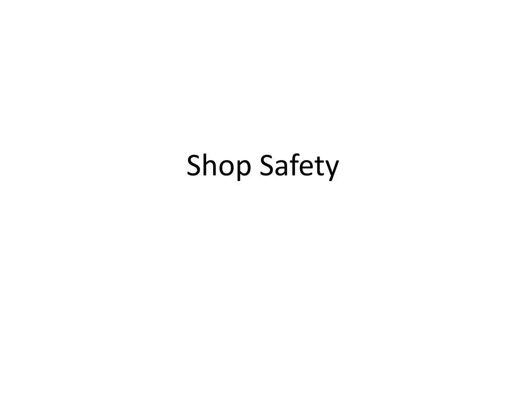 shop safety