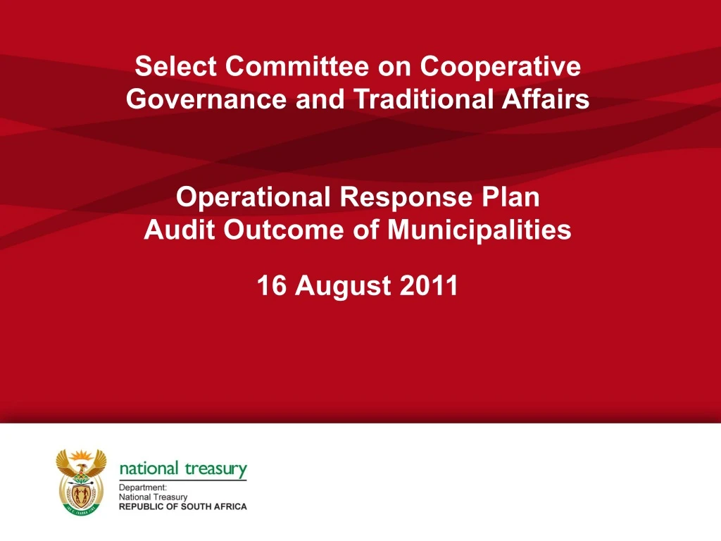 select committee on cooperative governance