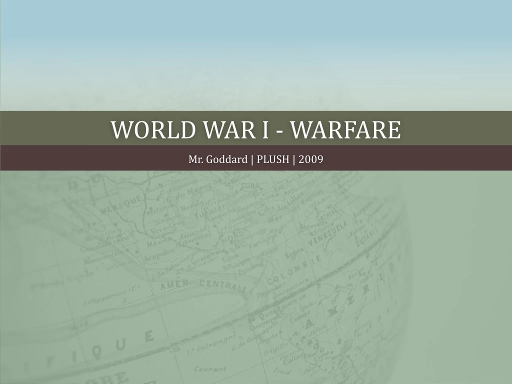 world war i warfare