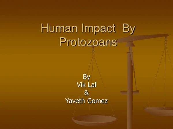 Human Impact  By Protozoans