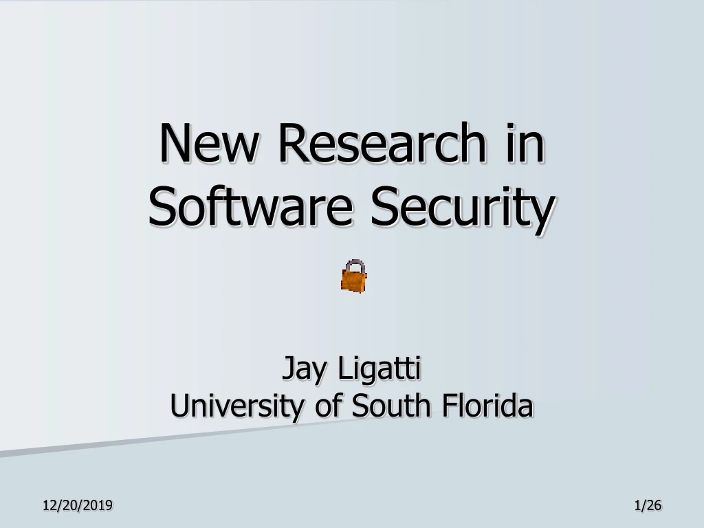 new research in software security
