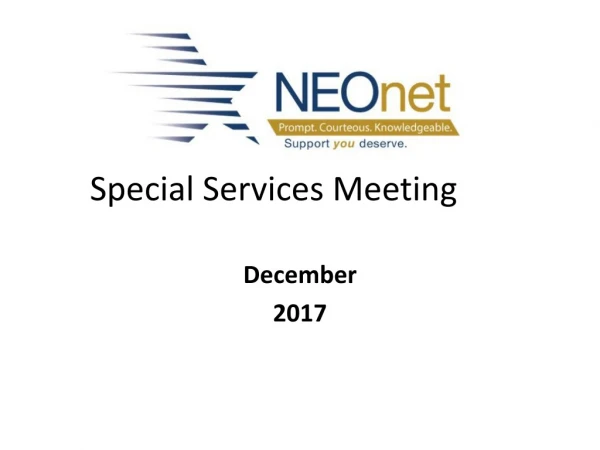 Special Services Meeting