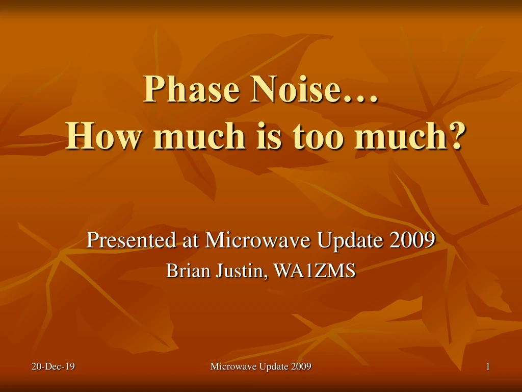 phase noise how much is too much