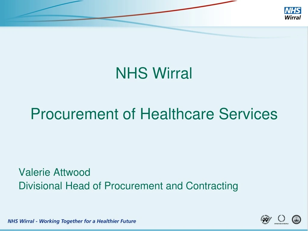 nhs wirral procurement of healthcare services