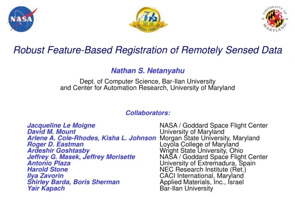 Robust Feature-Based Registration of Remotely Sensed Data