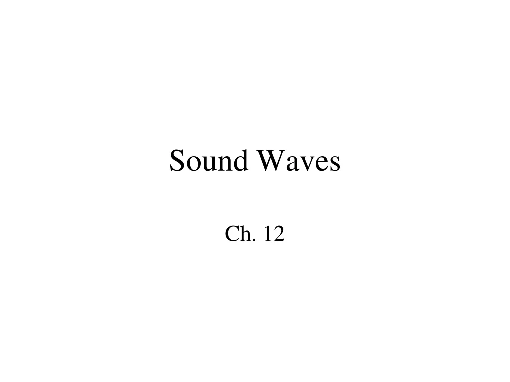 sound waves