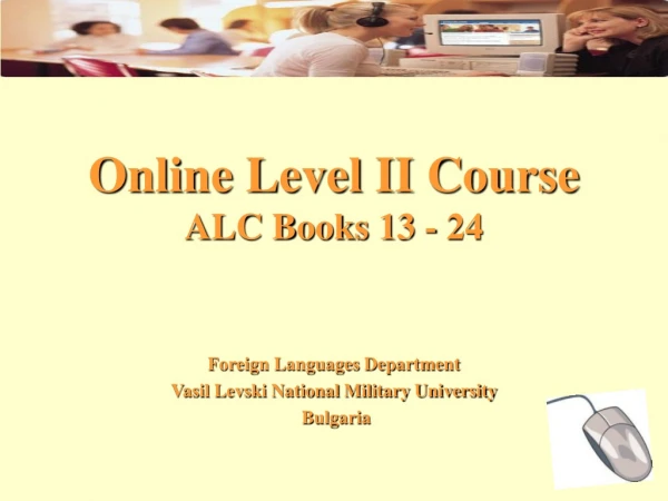 Online Level II Course ALC Books 13 - 24