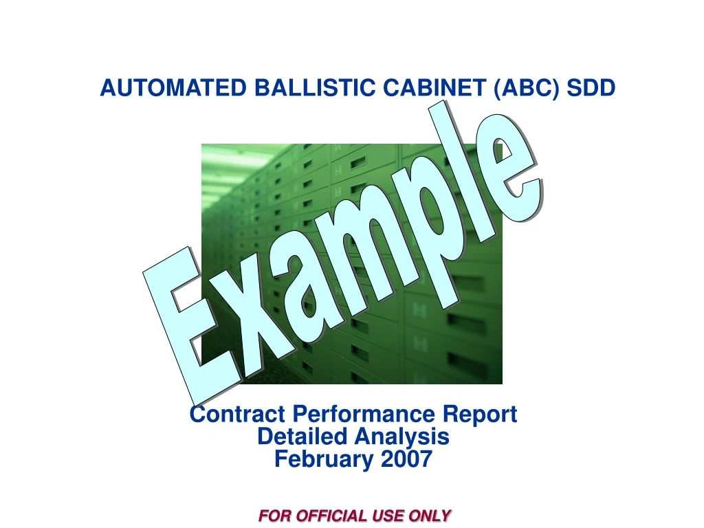 automated ballistic cabinet abc sdd