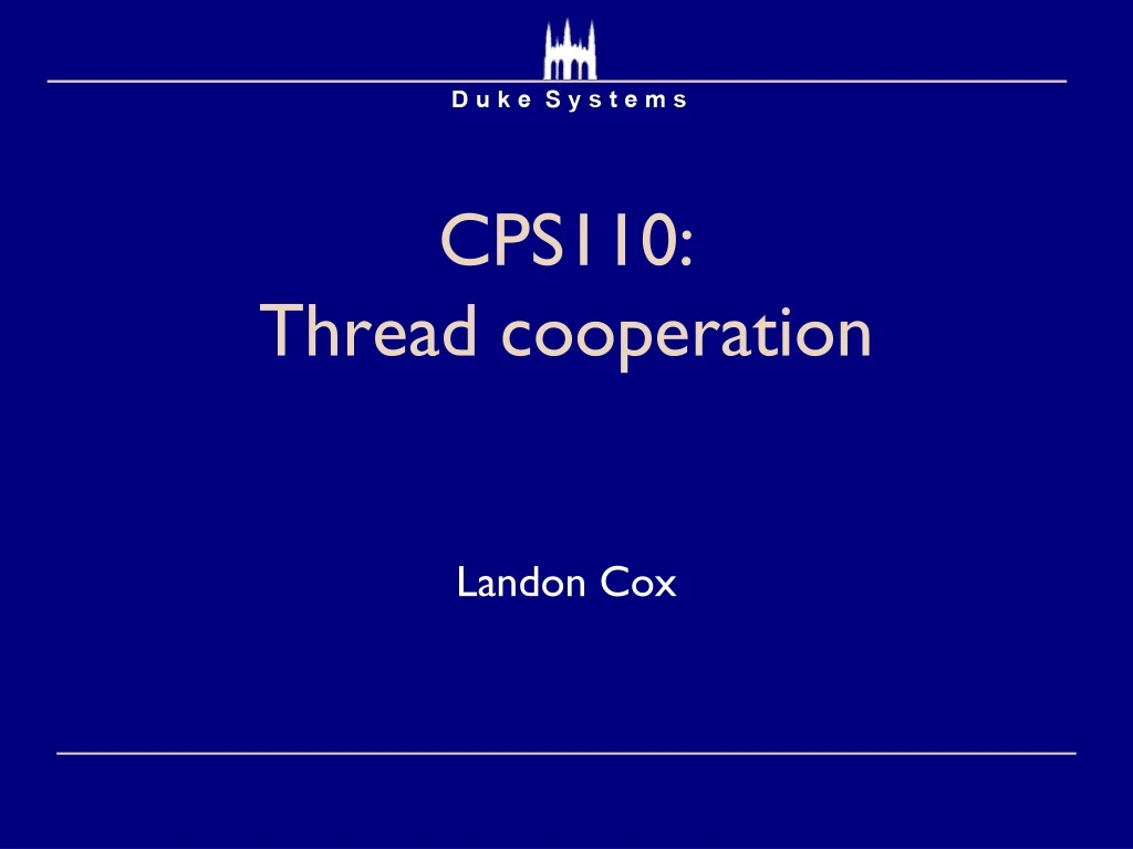 cps110 thread cooperation